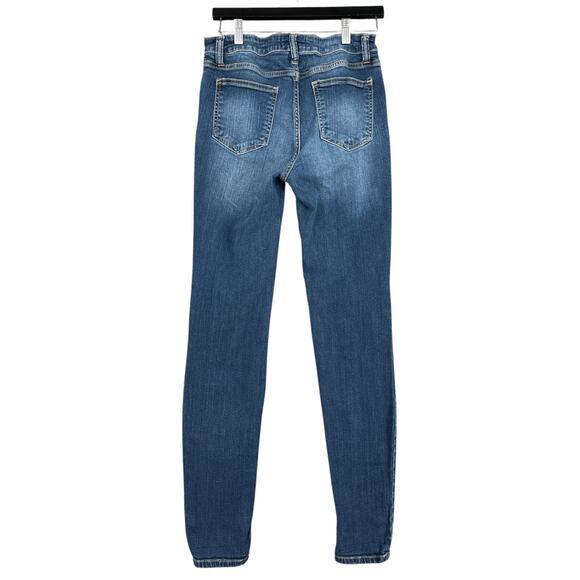 Cello Jeans Blue Ripped Distressed Whiskering‎ Skinny Fit Jeans Size 13 - Picture 2 of 8